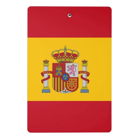Mini-Zwischenablage mit Flagge Spaniens Mini Klemmbrett (Rückseite)