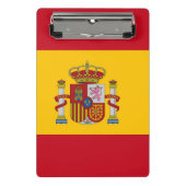 Mini-Zwischenablage mit Flagge Spaniens Mini Klemmbrett (Vorderseite)