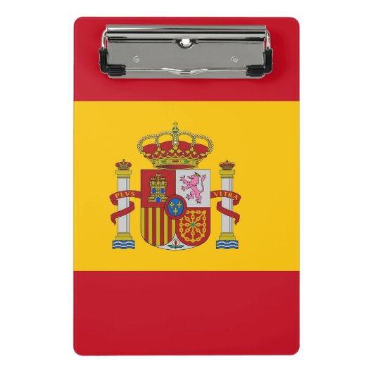 Mini-Zwischenablage mit Flagge Spaniens Mini Klemmbrett (Vorderseite)