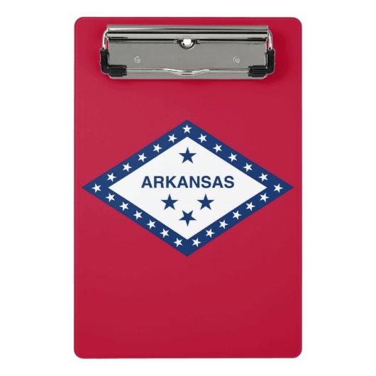 Mini-Zwischenablage mit Flagge von Arkansas, USA Mini Klemmbrett (Vorderseite)