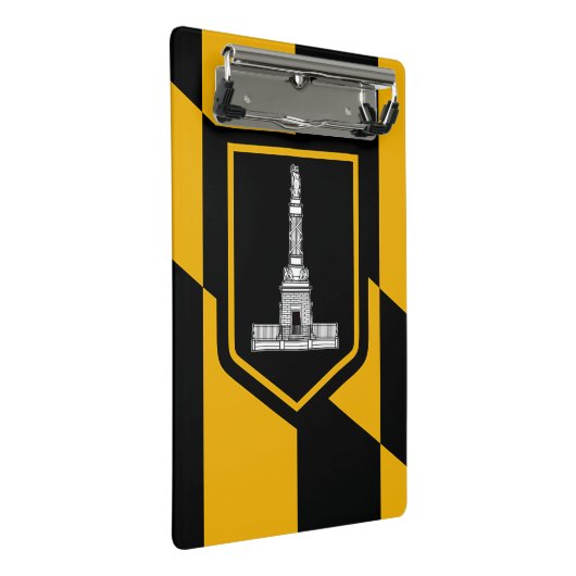 Mini-Zwischenablage mit Flagge von Baltimore, USA Mini Klemmbrett (Schrägansicht)