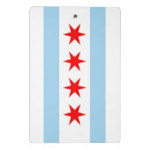 Mini-Zwischenablage mit Flagge von Chicago City, U Mini Klemmbrett (Rückseite)