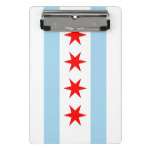 Mini-Zwischenablage mit Flagge von Chicago City, U Mini Klemmbrett (Vorderseite)