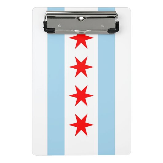 Mini-Zwischenablage mit Flagge von Chicago City, U Mini Klemmbrett (Vorderseite)