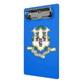 Mini-Zwischenablage mit Flagge von Connecticut, US Mini Klemmbrett (Gewinkelt2)