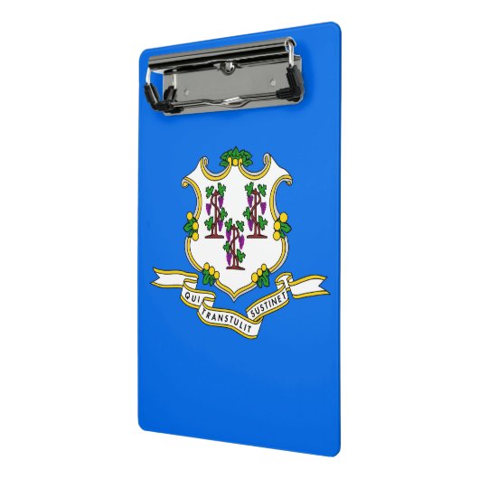 Mini-Zwischenablage mit Flagge von Connecticut, US Mini Klemmbrett (Gewinkelt2)