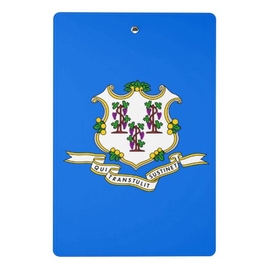 Mini-Zwischenablage mit Flagge von Connecticut, US Mini Klemmbrett (Rückseite)