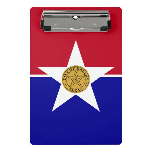 Mini-Zwischenablage mit Flagge von Dallas, USA Mini Klemmbrett (Vorderseite)