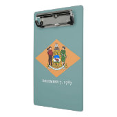 Mini-Zwischenablage mit Flagge von Delaware, USA Mini Klemmbrett (Gewinkelt2)