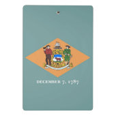 Mini-Zwischenablage mit Flagge von Delaware, USA Mini Klemmbrett (Rückseite)