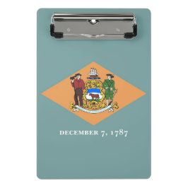 Mini-Zwischenablage mit Flagge von Delaware, USA Mini Klemmbrett