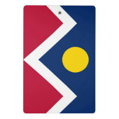 Mini-Zwischenablage mit Flagge von Denver, USA Mini Klemmbrett (Rückseite)