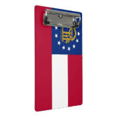 Mini-Zwischenablage mit Flagge von Georgia, USA Mini Klemmbrett (Schrägansicht)
