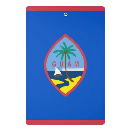 Mini-Zwischenablage mit Flagge von Guam, USA Mini Klemmbrett (Rückseite)