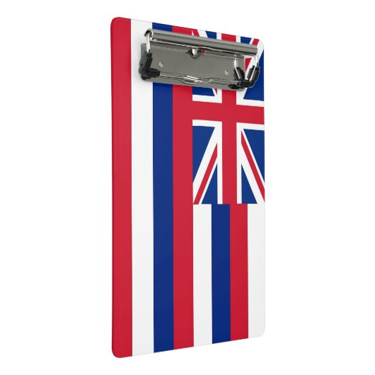 Mini-Zwischenablage mit Flagge von Hawaii, USA Mini Klemmbrett (Schrägansicht)