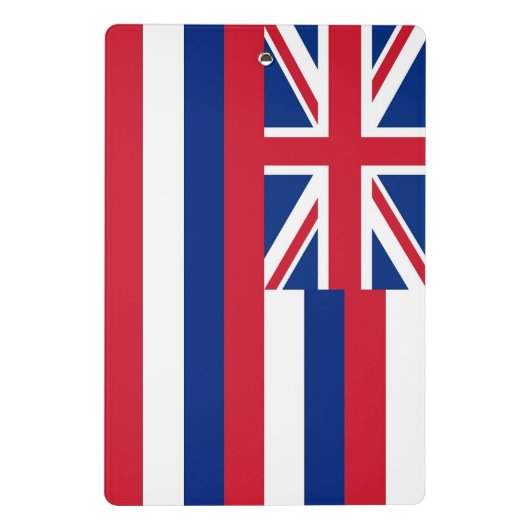 Mini-Zwischenablage mit Flagge von Hawaii, USA Mini Klemmbrett (Rückseite)