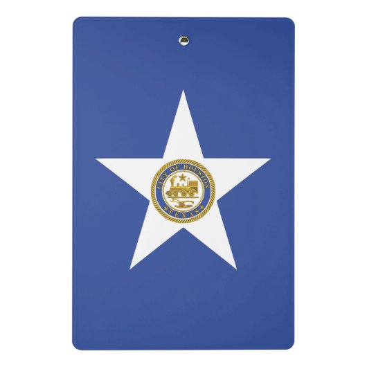 Mini-Zwischenablage mit Flagge von Houston, USA Mini Klemmbrett (Rückseite)