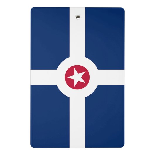 Mini-Zwischenablage mit Flagge von Indianapolis, U Mini Klemmbrett (Rückseite)