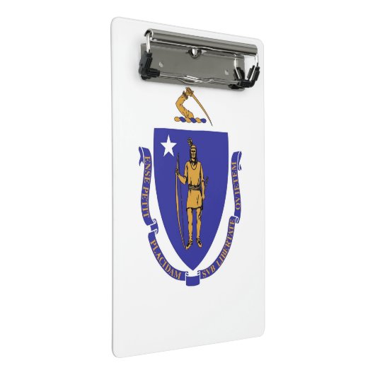 Mini-Zwischenablage mit Flagge von Masachusetts, U Mini Klemmbrett (Schrägansicht)