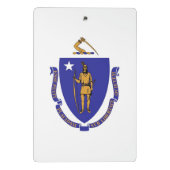 Mini-Zwischenablage mit Flagge von Masachusetts, U Mini Klemmbrett (Rückseite)