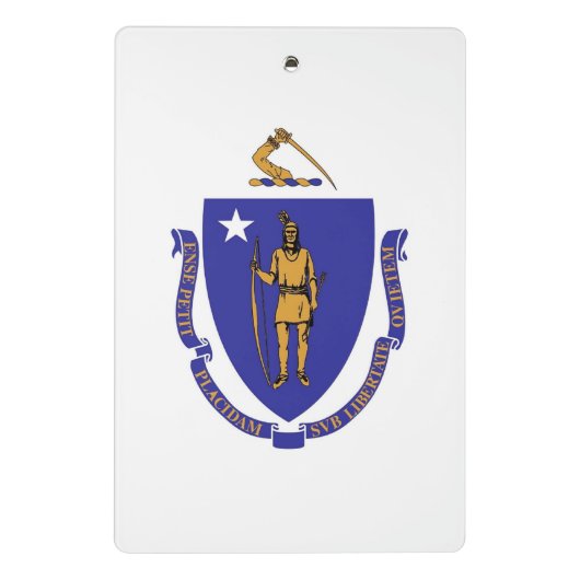 Mini-Zwischenablage mit Flagge von Masachusetts, U Mini Klemmbrett (Rückseite)