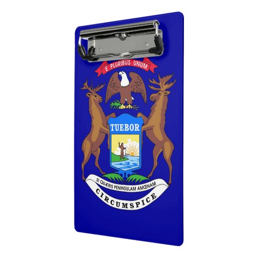 Mini-Zwischenablage mit Flagge von Michigan, USA Mini Klemmbrett (Gewinkelt2)