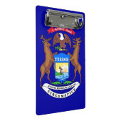 Mini-Zwischenablage mit Flagge von Michigan, USA Mini Klemmbrett (Schrägansicht)