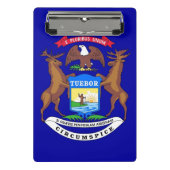 Mini-Zwischenablage mit Flagge von Michigan, USA Mini Klemmbrett (Vorderseite)