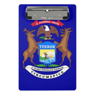 Mini-Zwischenablage mit Flagge von Michigan, USA Mini Klemmbrett
