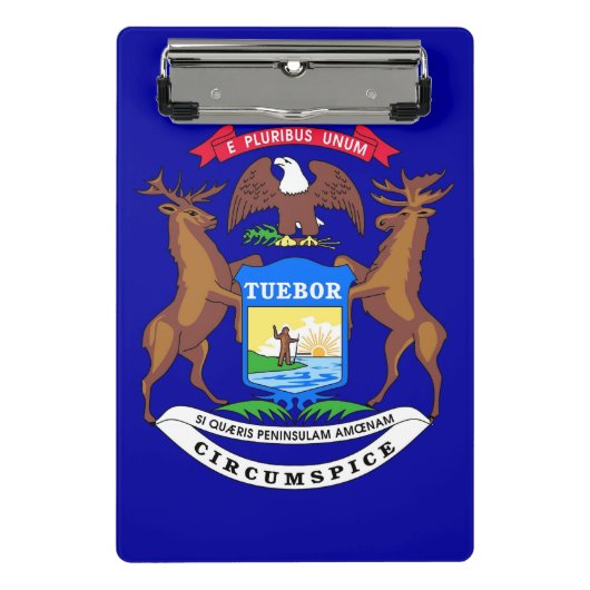 Mini-Zwischenablage mit Flagge von Michigan, USA Mini Klemmbrett (Vorderseite)