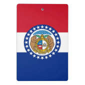 Mini-Zwischenablage mit Flagge von Missouri, USA Mini Klemmbrett (Rückseite)