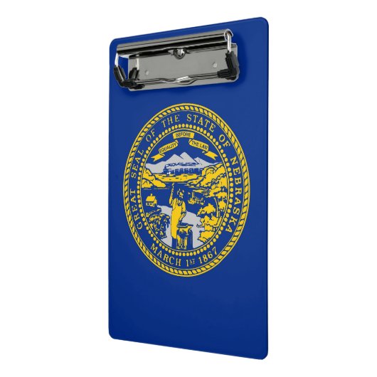 Mini-Zwischenablage mit Flagge von Nebraska, USA Mini Klemmbrett (Gewinkelt2)