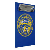 Mini-Zwischenablage mit Flagge von Nebraska, USA Mini Klemmbrett (Schrägansicht)