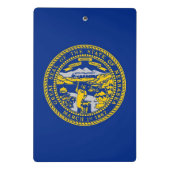 Mini-Zwischenablage mit Flagge von Nebraska, USA Mini Klemmbrett (Rückseite)