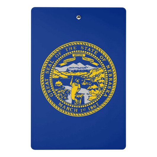 Mini-Zwischenablage mit Flagge von Nebraska, USA Mini Klemmbrett (Rückseite)
