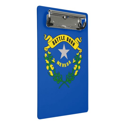 Mini-Zwischenablage mit Flagge von Nevada, USA Mini Klemmbrett (Schrägansicht)