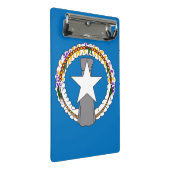Mini-Zwischenablage mit Flagge von Nord-Mariana Mini Klemmbrett (Schrägansicht)