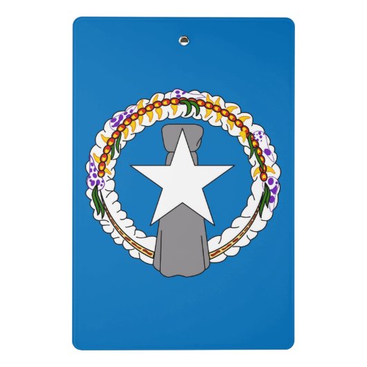 Mini-Zwischenablage mit Flagge von Nord-Mariana Mini Klemmbrett (Rückseite)