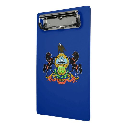 Mini-Zwischenablage mit Flagge von Pennsylvania, U Mini Klemmbrett (Gewinkelt2)