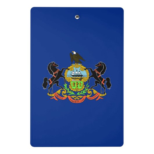 Mini-Zwischenablage mit Flagge von Pennsylvania, U Mini Klemmbrett (Rückseite)
