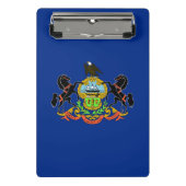 Mini-Zwischenablage mit Flagge von Pennsylvania, U Mini Klemmbrett (Vorderseite)