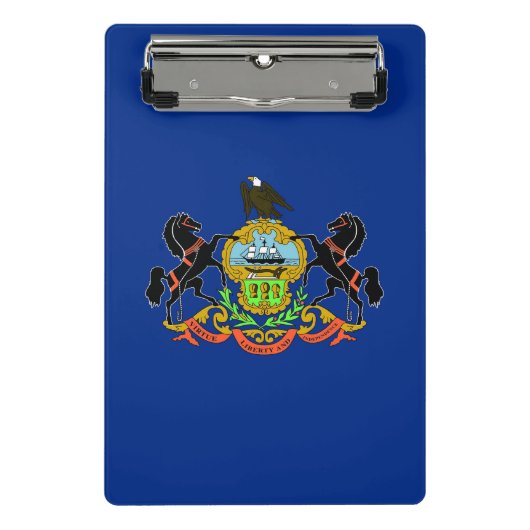 Mini-Zwischenablage mit Flagge von Pennsylvania, U Mini Klemmbrett (Vorderseite)