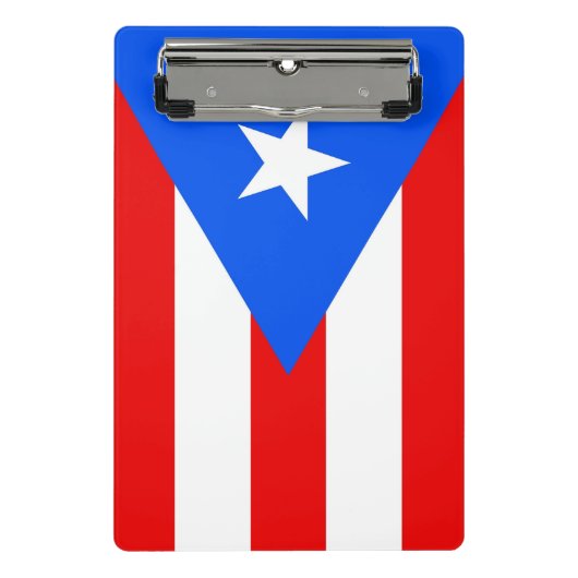 Mini-Zwischenablage mit Flagge von Puerto Rico, US Mini Klemmbrett (Vorderseite)
