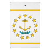 Mini-Zwischenablage mit Flagge von Rhode Island, U Mini Klemmbrett (Rückseite)