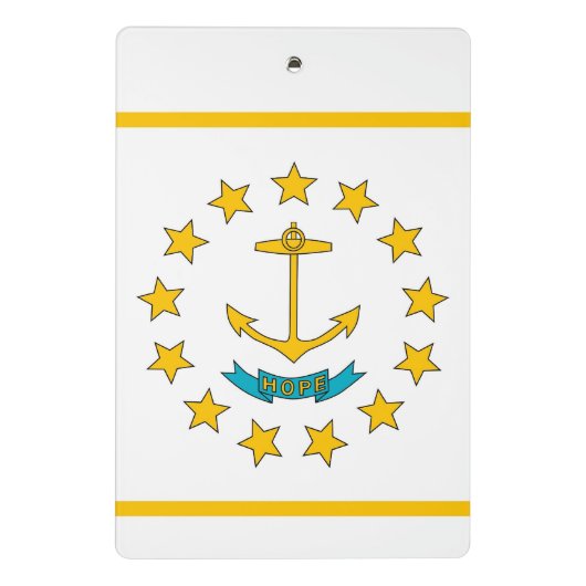 Mini-Zwischenablage mit Flagge von Rhode Island, U Mini Klemmbrett (Rückseite)