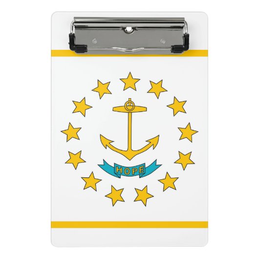 Mini-Zwischenablage mit Flagge von Rhode Island, U Mini Klemmbrett (Vorderseite)