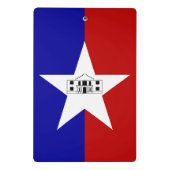 Mini-Zwischenablage mit Flagge von San Antonio, US Mini Klemmbrett (Rückseite)