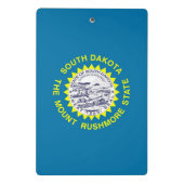 Mini-Zwischenablage mit Flagge von South Dakota, U Mini Klemmbrett (Rückseite)