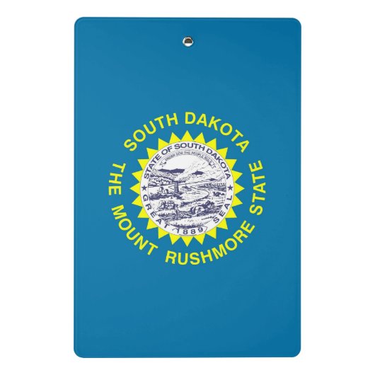 Mini-Zwischenablage mit Flagge von South Dakota, U Mini Klemmbrett (Rückseite)