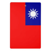 Mini-Zwischenablage mit Flagge von Taiwan Mini Klemmbrett (Rückseite)